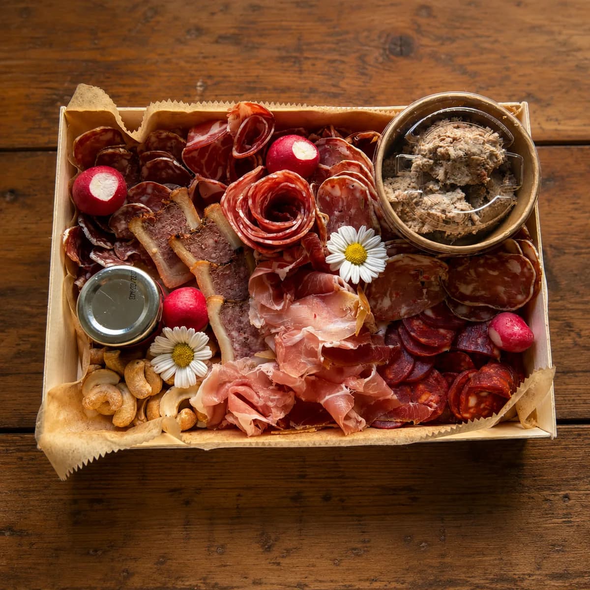 La Charcuterie (2 pers.) — planche apéritive à emporter